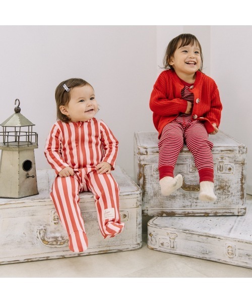 FirstCloset×mioさん】 長袖ファスナーオール 足付き 裏毛 ベビーザら