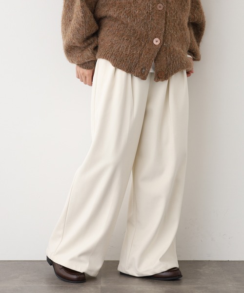 EGLANTINE（エグランティーヌ）の「EGLANTINE タックワイドパンツ（その他パンツ・レディース・チャコールグレー/ブラック/アイボリー・38）」の14枚目の写真
