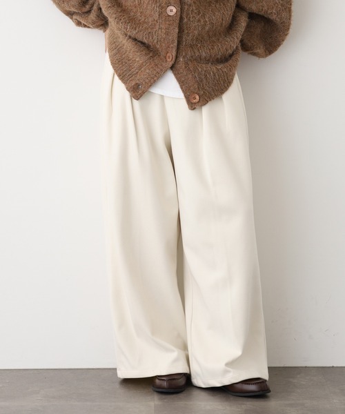 EGLANTINE（エグランティーヌ）の「EGLANTINE タックワイドパンツ（その他パンツ・レディース・チャコールグレー/ブラック/アイボリー・38）」の16枚目の写真