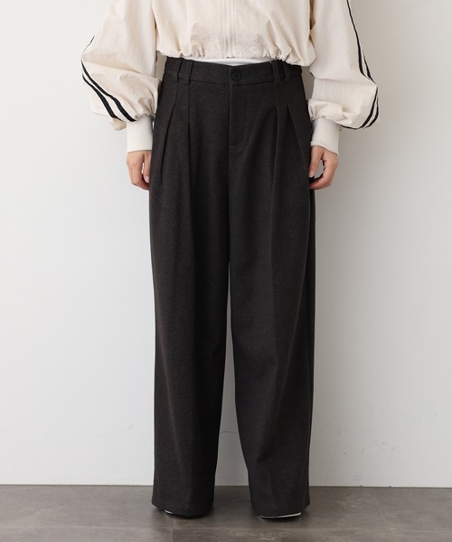 EGLANTINE（エグランティーヌ）の「EGLANTINE タックワイドパンツ（その他パンツ・レディース・チャコールグレー/ブラック/アイボリー・38）」の15枚目の写真