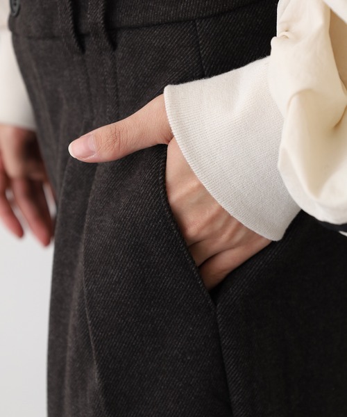 EGLANTINE（エグランティーヌ）の「EGLANTINE タックワイドパンツ（その他パンツ・レディース・チャコールグレー/ブラック/アイボリー・38）」の18枚目の写真