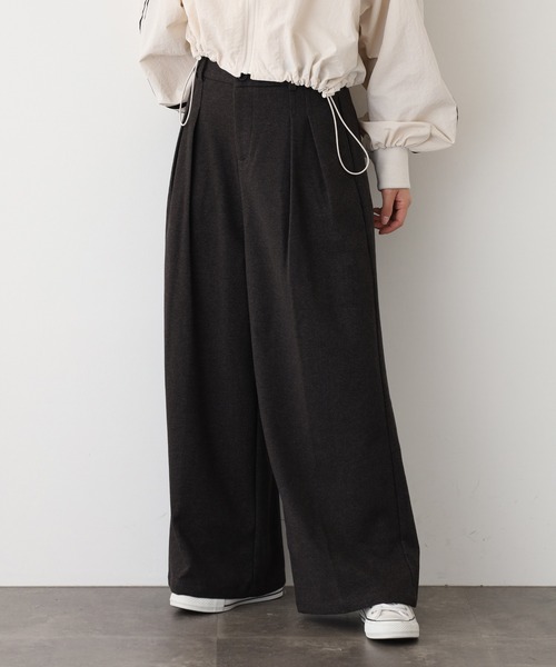 EGLANTINE（エグランティーヌ）の「EGLANTINE タックワイドパンツ（その他パンツ・レディース・チャコールグレー/ブラック/アイボリー・38）」の19枚目の写真