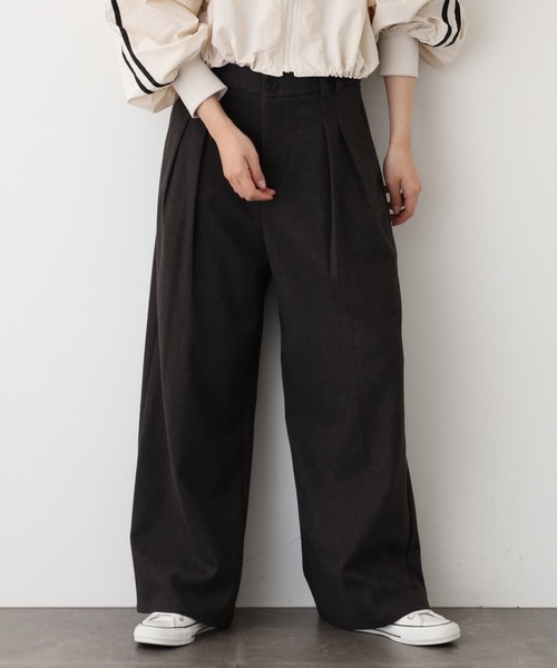 EGLANTINE（エグランティーヌ）の「EGLANTINE タックワイドパンツ（その他パンツ・レディース・チャコールグレー/ブラック/アイボリー・38）」の21枚目の写真