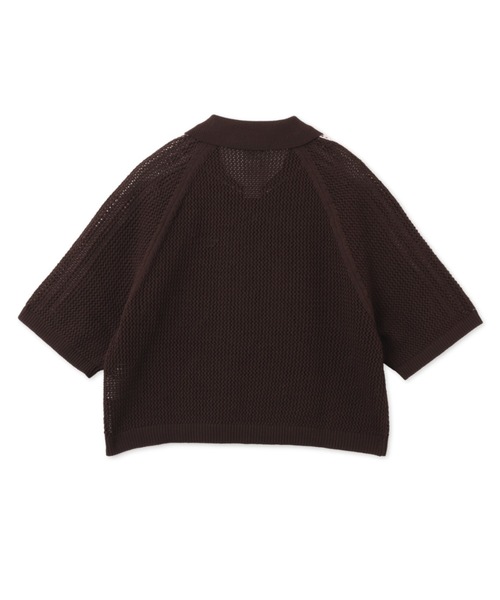 adidas（アディダス）の「adidas KNITTED CROCHET POLO / アディダス ニット クロッシュ ポロ（ニット/セーター・レディース・ブラウン・L/M/S）」の6枚目の写真