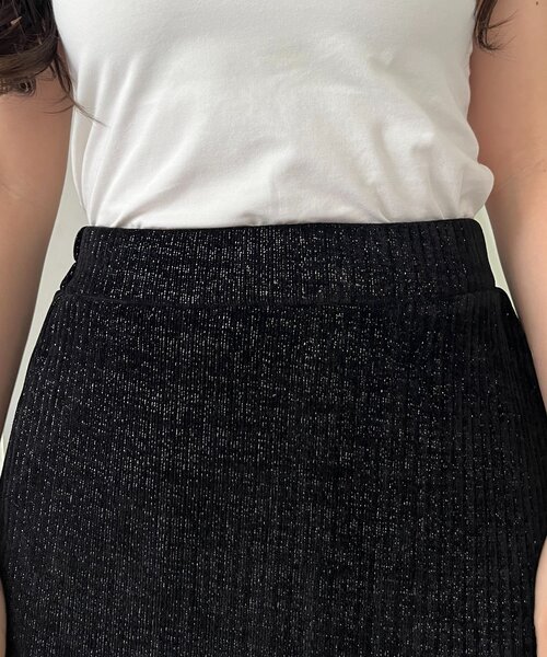 prose verse（プロズヴェール）の「ラメコーデュロイナロースカート（スカート・レディース・ブラック/ライトベージュ・PM/LARGE/MEDIUM/PL）」の10枚目の写真