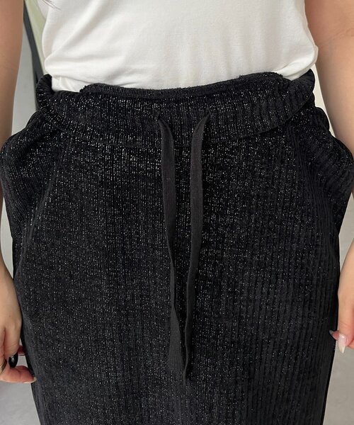 prose verse（プロズヴェール）の「ラメコーデュロイナロースカート（スカート・レディース・ブラック/ライトベージュ・PM/LARGE/MEDIUM/PL）」の12枚目の写真