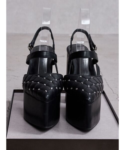 GYDA（ジェイダ）の「bijou quiltingパンプス（パンプス・レディース・ブラック/オフホワイト・SMALL/MEDIUM/LARGE）」の5枚目の写真