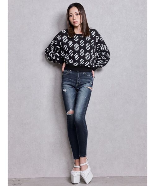 GYDA（ジェイダ）の「bijou quiltingパンプス（パンプス・レディース・ブラック/オフホワイト・SMALL/MEDIUM/LARGE）」の8枚目の写真