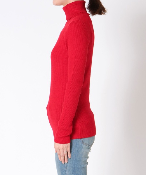 Three Four Time（ｽﾘｰﾌｫｰﾀｲﾑ）の「カラーリブタートルネックプルオーバー（ニット/セーター・レディース・オフホワイト/ブルー/ブラック/レッド・FREE）」の15枚目の写真