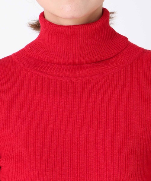 Three Four Time（ｽﾘｰﾌｫｰﾀｲﾑ）の「カラーリブタートルネックプルオーバー（ニット/セーター・レディース・オフホワイト/ブルー/ブラック/レッド・FREE）」の17枚目の写真