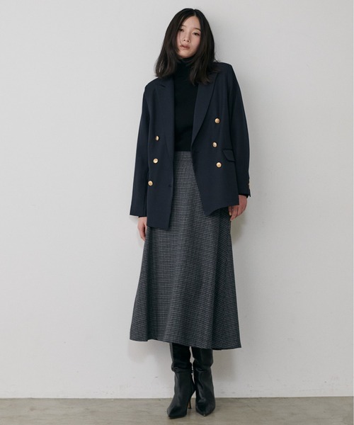 LARUTA（ラルータ）の「【LARUTA】巻き風千鳥柄スカート（スカート・レディース・グレー/ベージュ・MEDIUM）」の21枚目の写真