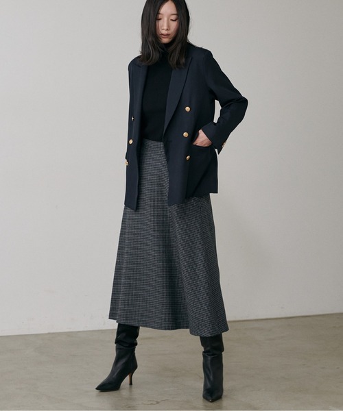 LARUTA（ラルータ）の「【LARUTA】巻き風千鳥柄スカート（スカート・レディース・グレー/ベージュ・MEDIUM）」の19枚目の写真