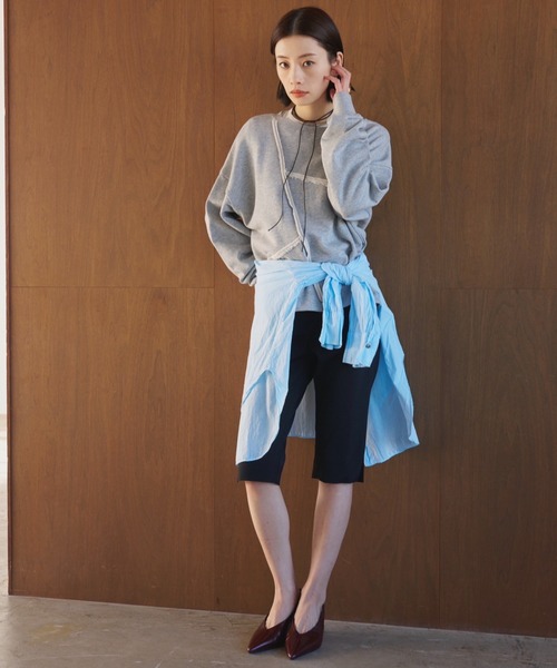 AIC.(エーアイシー)の「アウトリンキングスウェットトップス/セットアップ可能(スウェット・レディース・ライトグレー/グレー・FREE)」の10枚目の写真