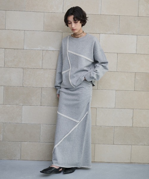 AIC.(エーアイシー)の「アウトリンキングスウェットトップス/セットアップ可能(スウェット・レディース・ライトグレー/グレー・FREE)」の20枚目の写真