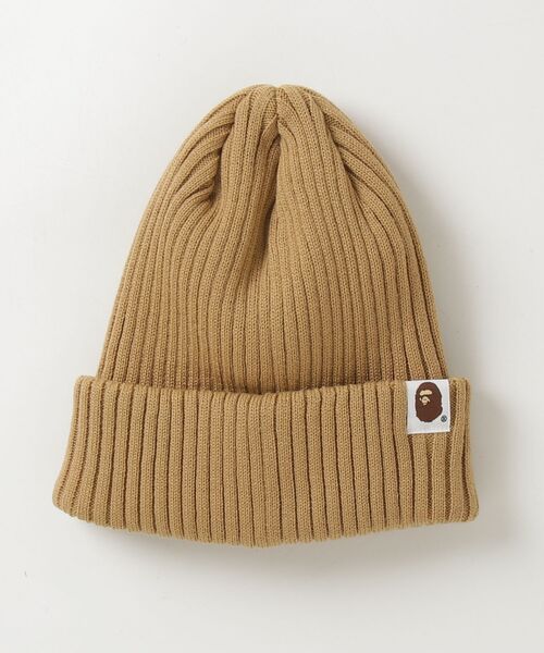A BATHING APE（アベイシングエイプ）の「BABY MILO ONE POINT KNIT CAP（ニットキャップ/ビーニー・キッズ・ベージュ・FREE）」の4枚目の写真