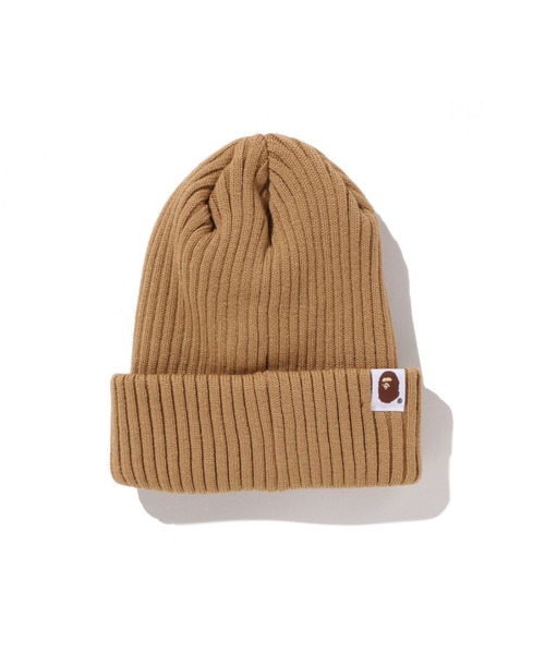 A BATHING APE（アベイシングエイプ）の「BABY MILO ONE POINT KNIT CAP（ニットキャップ/ビーニー・キッズ・ベージュ・FREE）」の2枚目の写真
