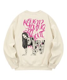 KMC0011 チカノガールズ 裏起毛 スウェット - クリーム