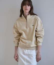 GRIDAJ（クリダジェイ）の「ハーフジップスウェットシャツ _ ベージュ（スウェット）」