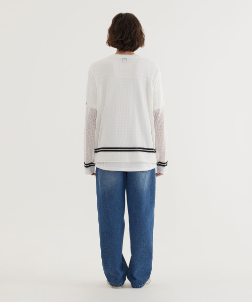 COVERNAT(カバーナット)の「ラグビーメッシュニットホワイト(ニット/セーター・レディース・その他・SMALL/MEDIUM/LARGE/X-LARGE)」の6枚目の写真
