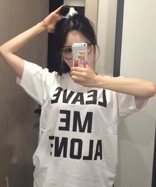 LADY VOLUME(レディーボリューム)の「リブミアロンTシャツ (ホワイト)(Tシャツ/カットソー・レディース・その他・FREE)」の3枚目の写真