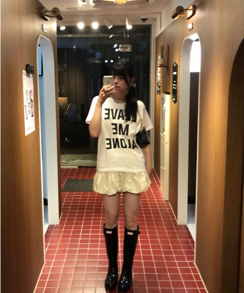 LADY VOLUME(レディーボリューム)の「リブミアロンTシャツ (ホワイト)(Tシャツ/カットソー・レディース・その他・FREE)」の5枚目の写真