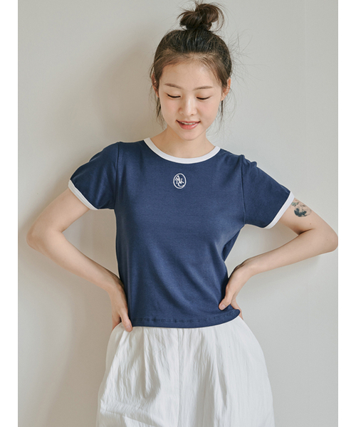 ANOETIC(アノエティック)の「ANC COLORING LOGO TEE_NAVY(Tシャツ/カットソー・レディース・ネイビー・FREE)」の2枚目の写真