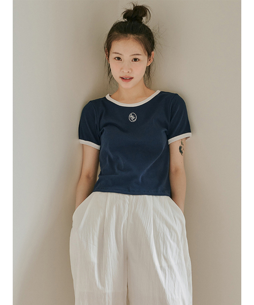 ANOETIC(アノエティック)の「ANC COLORING LOGO TEE_NAVY(Tシャツ/カットソー・レディース・ネイビー・FREE)」の3枚目の写真