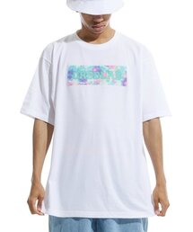 クリームソーダラップタイダイボックス半袖Tシャツホワイトマルチ