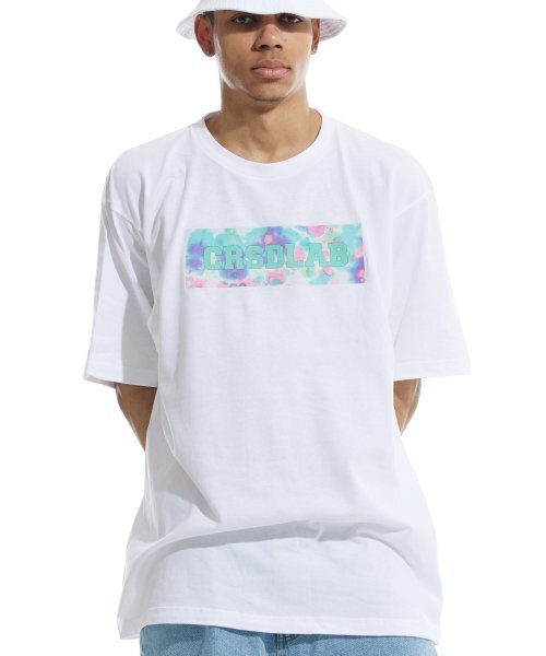 CREAM SODA LAB（クリームソーダラボ）の「クリームソーダラップタイダイボックス半袖Tシャツホワイトマルチ（Tシャツ/カットソー・メンズ・その他・LARGE/MEDIUM/X-LARGE/XX-LARGE）」の4枚目の写真