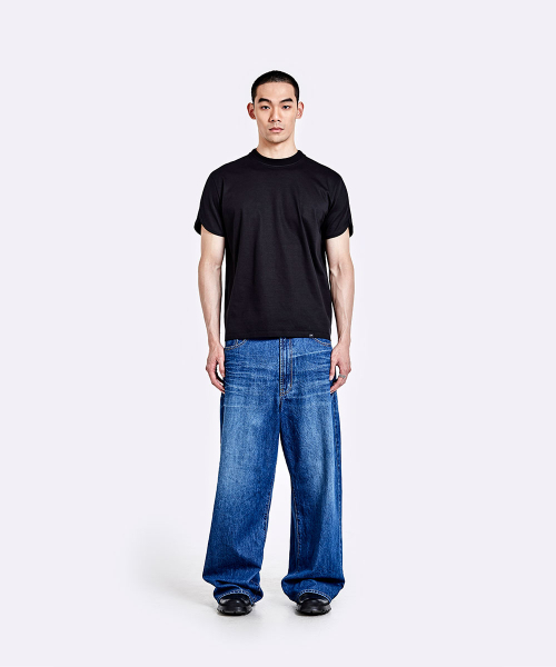 51%（フィフティーワンパーセント）の「オーバーサイズデニムパンツ - ディープブルー（デニムパンツ・メンズ・その他・LARGE/SMALL/MEDIUM）」の10枚目の写真