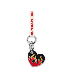 NONENON（ノンノン）の「FLAME LOVE KEYRING(RED)_S（キーケース/キーアクセサリー）」