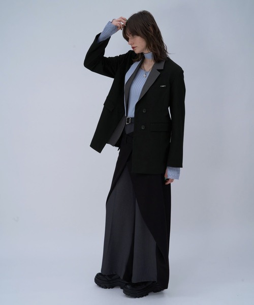 HARE（ハレ）の「ハイショクミドルジャケット(HARE)（テーラードジャケット・レディース・ブラック/カーキ・FREE）」の5枚目の写真
