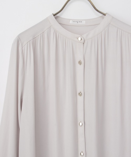 ❤︎新品❤︎vanessabruno❤︎バンドカラーブラウス バンドカラーブラウス（シャツ/ブラウス）｜Honeys（ハニーズ）の