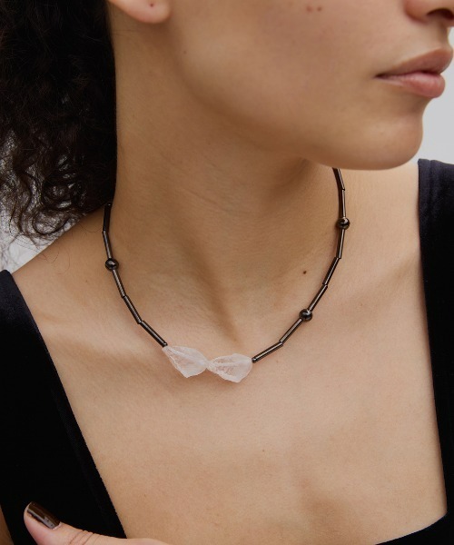 Ameri（アメリ）の「UND NICKEL FREE JEWELRY ICE NECKLACE（ネックレス・レディース・ゴールド/ブラック・FREE）」の2枚目の写真