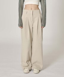 MOIREMOA（モアレモア）の「two-tuck W/S chino pants - beige（その他パンツ）」