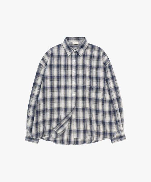 LOSSYROW(ロッシロー)の「Oversized checkered shirt Blue(シャツ/ブラウス・レディース・ブルー・FREE)」の5枚目の写真