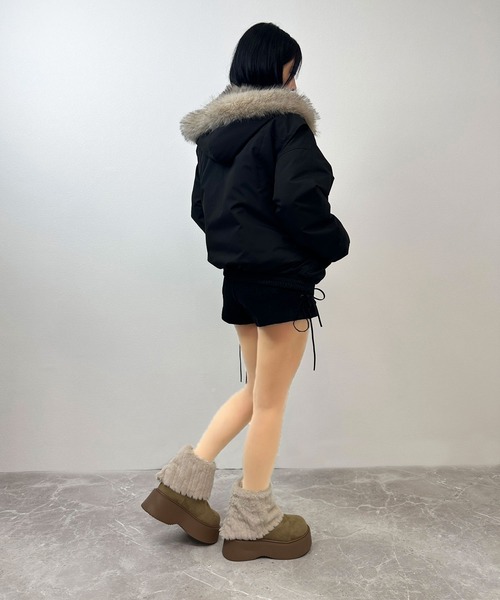 FOLLOWIN（フォロウィン）の「【Followin】ふわもこファー厚底ムートンブーツ（ブーツ・レディース・ベージュ/ブラウン・23cm/24cm/25cm）」の22枚目の写真