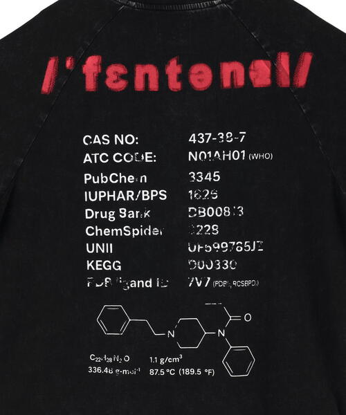 DANKE SCHON（ダンケシェーン）の「DankeSchon/ダンケシェーン/CHEMICAL RAGLAN LST FENTANYL（Tシャツ/カットソー・レディース・ブラック・M/L）」の7枚目の写真