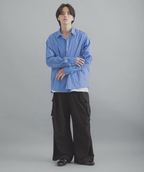 SENSE OF PLACE by URBAN RESEARCH（センスオブプレイスバイアーバンリサーチ）の「『ユニセックス』ワイドカーゴパンツ（カーゴパンツ・メンズ・オリーブ/ブラック/アイボリー・LARGE/X-SMALL/MEDIUM/SMALL）」の7枚目の写真