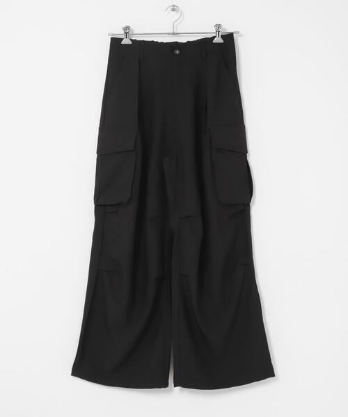 SENSE OF PLACE by URBAN RESEARCH（センスオブプレイスバイアーバンリサーチ）の「『ユニセックス』ワイドカーゴパンツ（カーゴパンツ・メンズ・オリーブ/ブラック/アイボリー・LARGE/X-SMALL/MEDIUM/SMALL）」の17枚目の写真