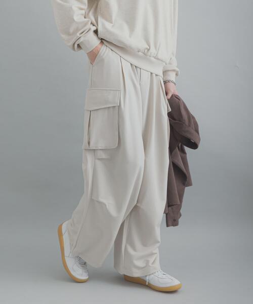 SENSE OF PLACE by URBAN RESEARCH(センスオブプレイスバイアーバンリサーチ)の「ワイドカーゴパンツ(カーゴパンツ・メンズ・オリーブ/ブラック/アイボリー・LARGE/X-SMALL/MEDIUM/SMALL)」の12枚目の写真