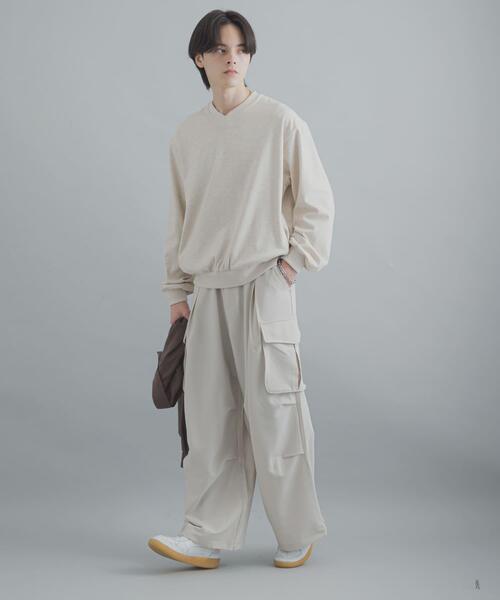 SENSE OF PLACE by URBAN RESEARCH(センスオブプレイスバイアーバンリサーチ)の「ワイドカーゴパンツ(カーゴパンツ・メンズ・オリーブ/ブラック/アイボリー・LARGE/X-SMALL/MEDIUM/SMALL)」の13枚目の写真