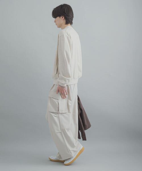 SENSE OF PLACE by URBAN RESEARCH(センスオブプレイスバイアーバンリサーチ)の「ワイドカーゴパンツ(カーゴパンツ・メンズ・オリーブ/ブラック/アイボリー・LARGE/X-SMALL/MEDIUM/SMALL)」の14枚目の写真
