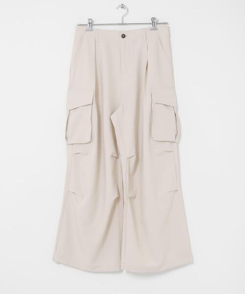 SENSE OF PLACE by URBAN RESEARCH(センスオブプレイスバイアーバンリサーチ)の「ワイドカーゴパンツ(カーゴパンツ・メンズ・オリーブ/ブラック/アイボリー・LARGE/X-SMALL/MEDIUM/SMALL)」の16枚目の写真