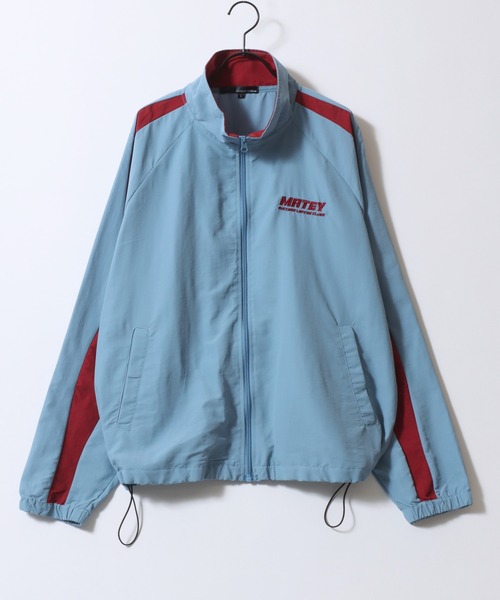 SITRY(シトリー)の「2026AW新色追加 Wave Switching Nylon Track Jacket/オーバーサイズ ウェーブ切り替え ナイロン トラックジャケット ブルゾン(ナイロンジャケット・メンズ・ブルー/ブラック/サックスブルー/グレー・M/L)」の5枚目の写真