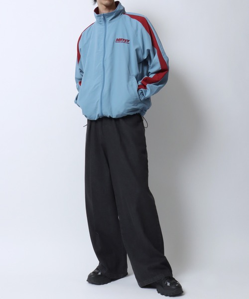 セール】Wave Switching Nylon Track Jacket/オーバーサイズ ウェーブ