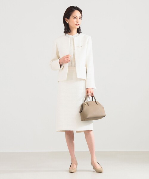 Demi-Luxe BEAMS(デミルクス ビームス)の「【6/11値下げ】ツイード セミタイト スカート*/オフィスカジュアル・セレモニー(スカート・レディース・ベージュ/ネイビー・36/40/38)」の7枚目の写真