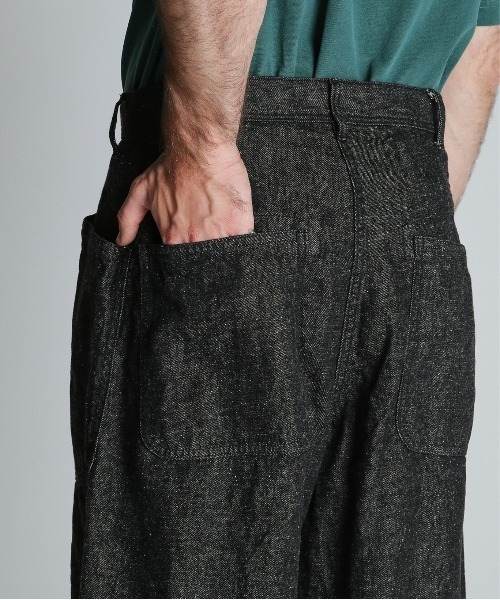 schott（ショット）の「Schott/ショット/JAPAN NEP DENIM SHORTS/ジャパン ネップデニム ショーツ（デニムパンツ・メンズ・ブラック/インディゴブルー・M/L/XL）」の3枚目の写真