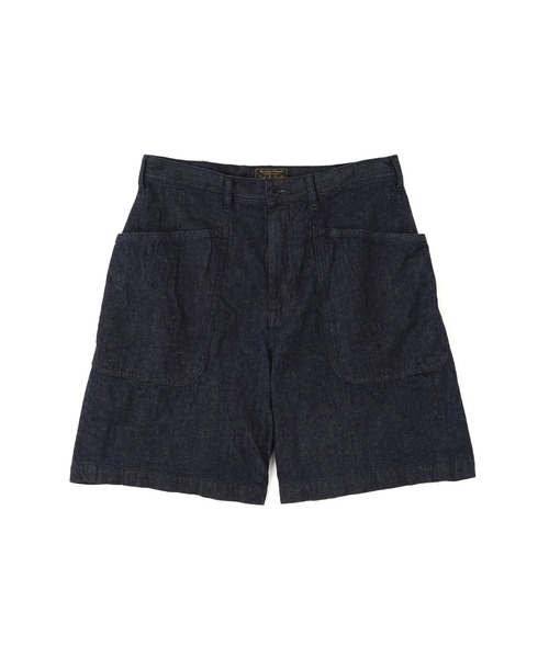 schott（ショット）の「Schott/ショット/JAPAN NEP DENIM SHORTS/ジャパン ネップデニム ショーツ（デニムパンツ・メンズ・ブラック/インディゴブルー・M/L/XL）」の8枚目の写真
