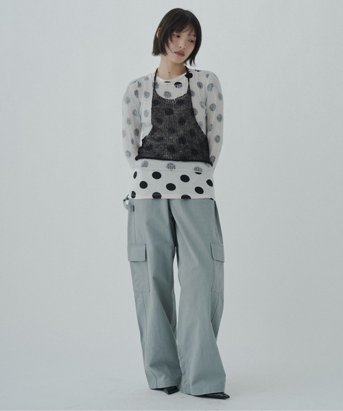 FEKETE（フェケテ）の「airy sheer halter knit / シアーホルターネックニット（ニット/セーター・レディース・グレー/ブラック・FREE）」の3枚目の写真